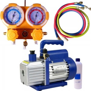Kit Pompe a vide pour recharge Clim R410A