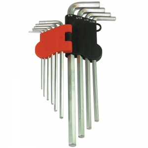 Jeu de 10 clés 6 Pans en pouces (Harley, US)