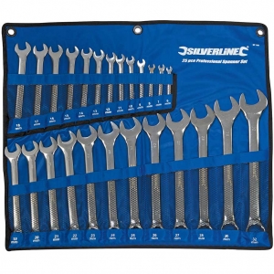Trousse 25 clés plates mixtes mm