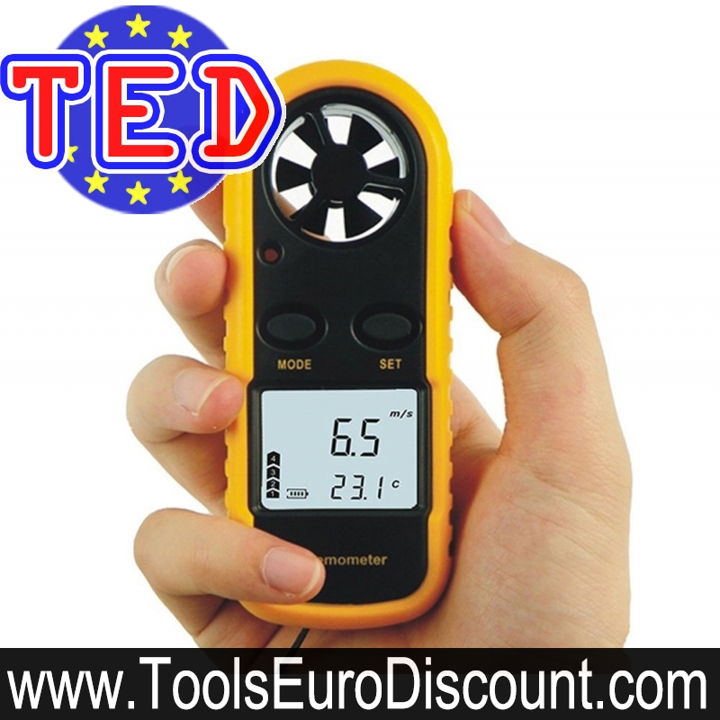 Thermo-anémomètre professionnel, mesure de 0.3 à 45 m/s