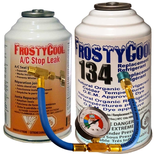 Kit Frostycool 134 + Stop Leak + raccord