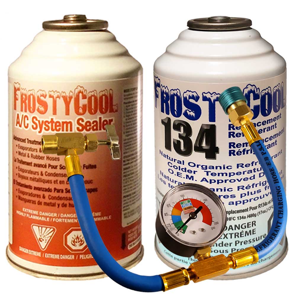 Kit Frostycool 134 + Stop Leak + raccord